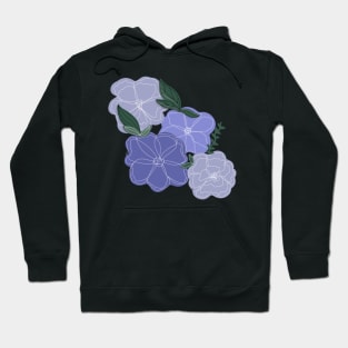 purple flowral design Hoodie